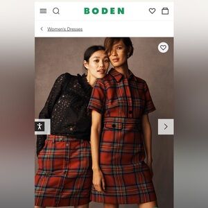 Boden Eda Check Shift Dress
Red, Blue and Green Check